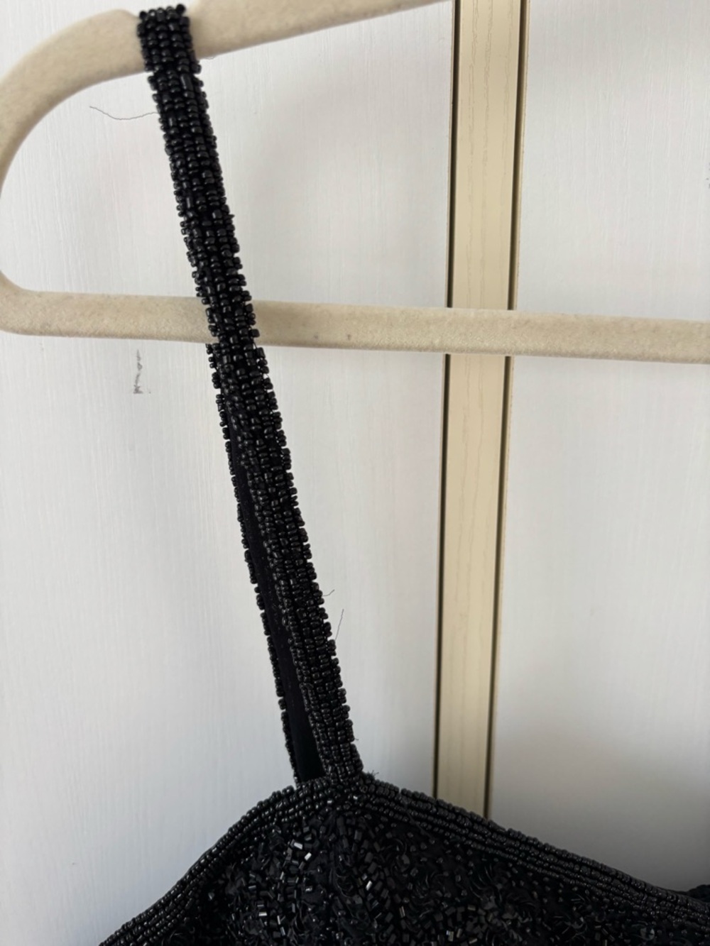 Heavy Beaded Smocked Crop Top Luxe Statement Bustier Festival Evening Event XL - Picture 7 of 16